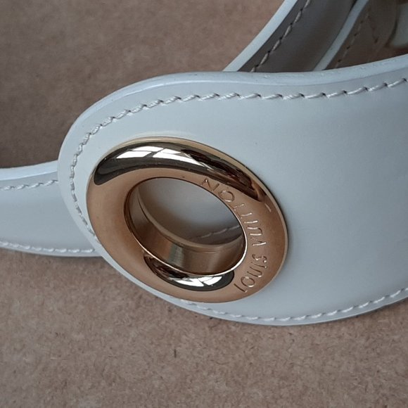 Louis Vuitton authentic white leather belt - Picture 9 of 14